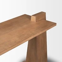 Eula Medium Brown Wood Console Table
