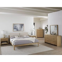 Havn Five Drawer Ash Wood Chest in Ginger