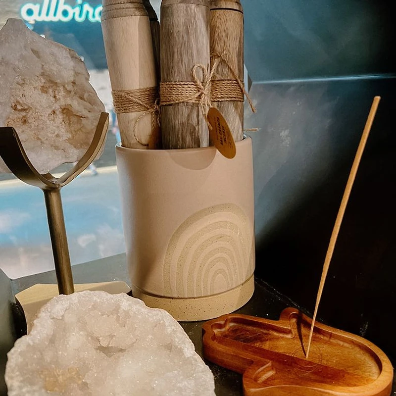 Wooden Hamsa Hand Incense Holder