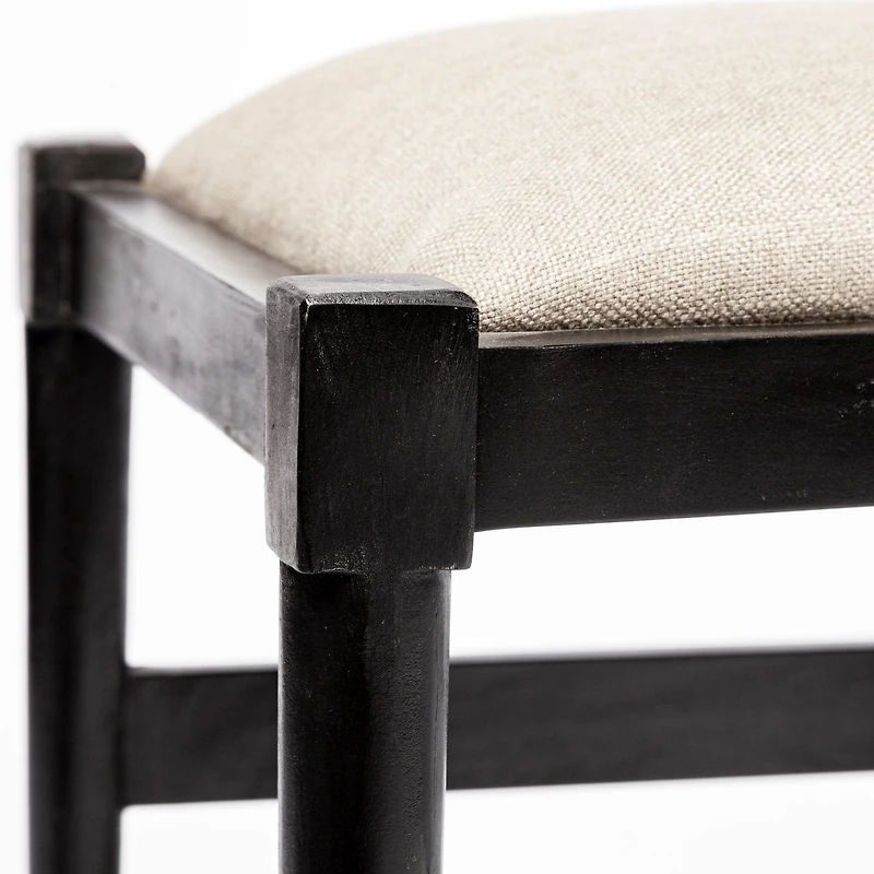 Trixie I Black Wooden Base w/ Dark Taupe Fabric Seat Dining Chair