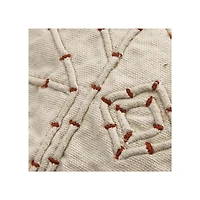 18" Embroidered Pillow with Piping & Tassels