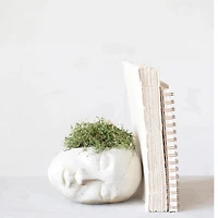 Stoneware Face Planter, Reactive Glaze