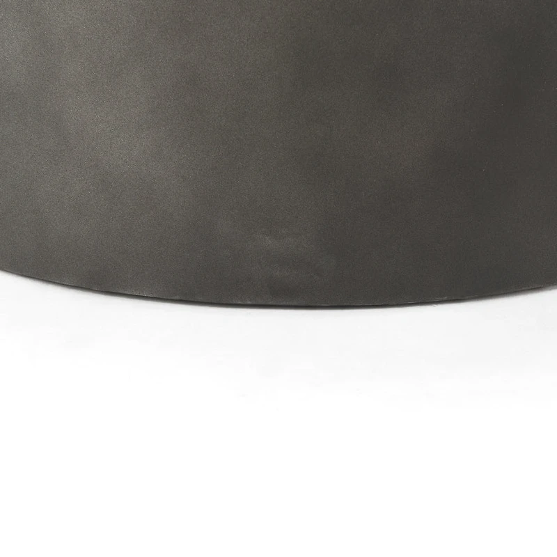 Eclipse Gunmetal Gray Drum Base w/ Brown Wood Top Nested Coffee Table