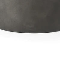 Eclipse Gunmetal Gray Drum Base w/ Brown Wood Top Nested Coffee Table