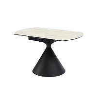 Elskede Round Extendable Dining Table - Faux Marble