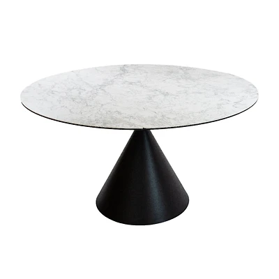 Elskede Round Extendable Dining Table - Faux Marble