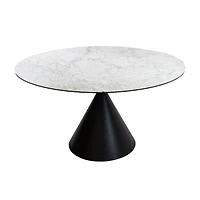 Elskede Round Extendable Dining Table - Faux Marble