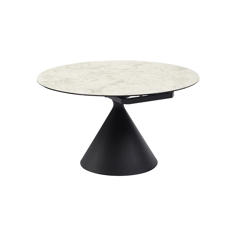 Elskede Round Extendable Dining Table - Faux Marble