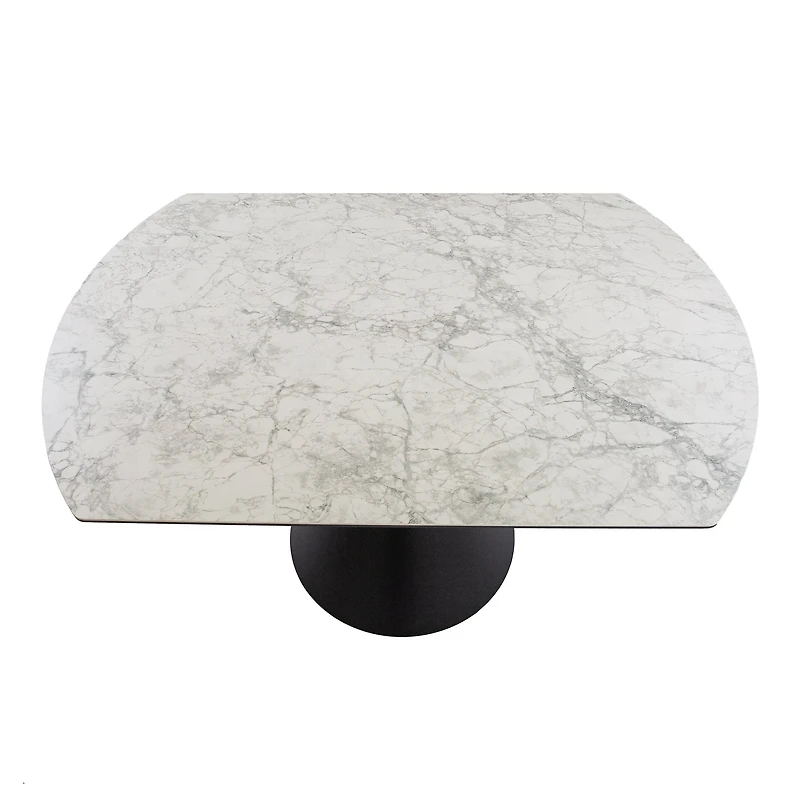 Elskede Round Extendable Dining Table - Faux Marble