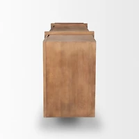 Eula Medium Brown Wood 4-Door Sideboard