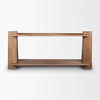 Eula Medium Brown Wood Console Table