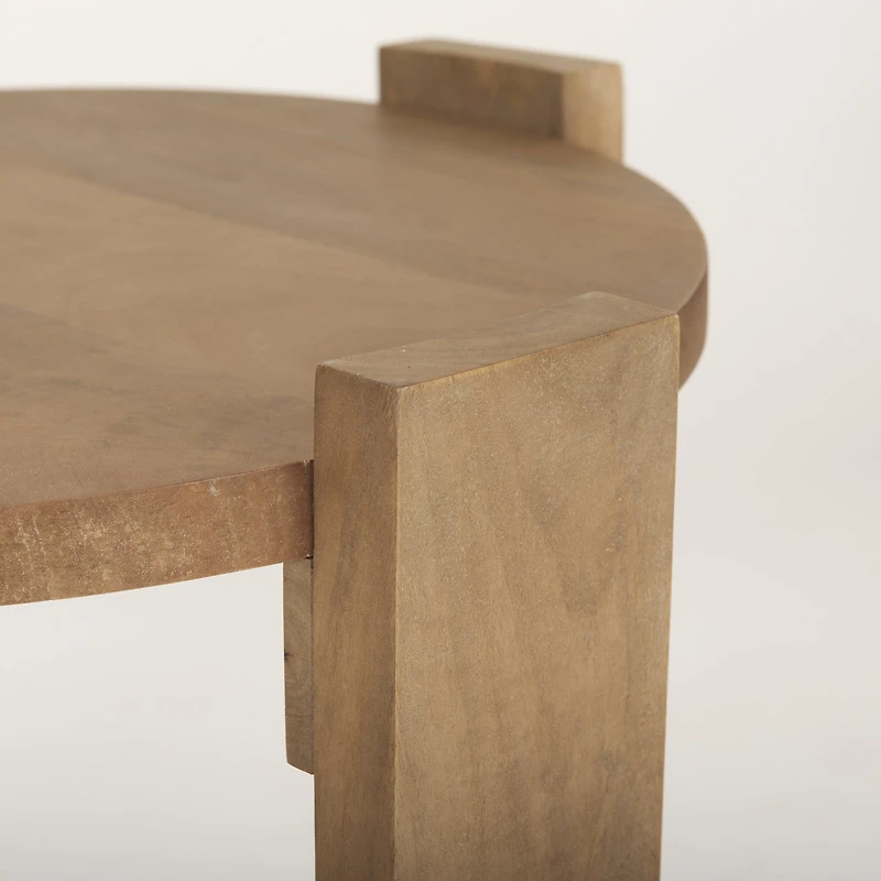 Evelyn Light Brown Round End/Side Table
