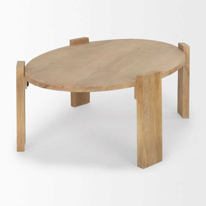 Evelyn Light Brown Oblong Coffee Table