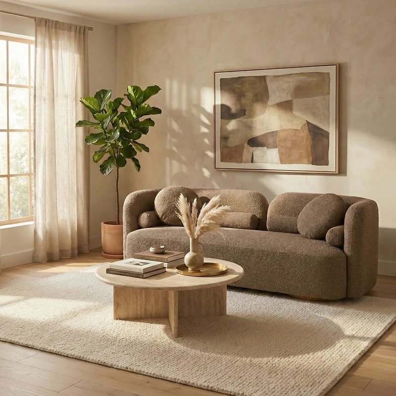Fika Premium Boucle Fabric Sofa