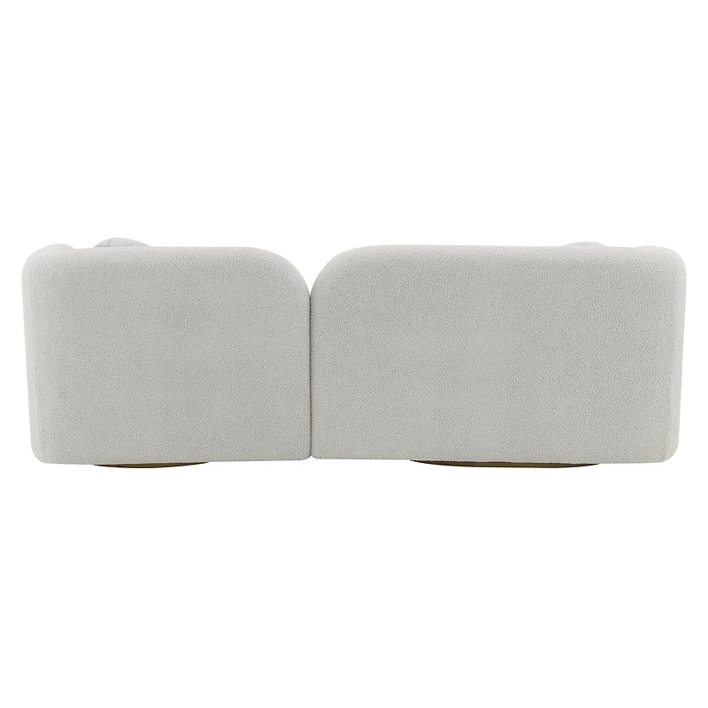 Fika Premium Boucle Fabric Sofa - Teddy Linen