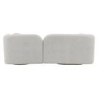 Fika Premium Boucle Fabric Sofa - Teddy Linen