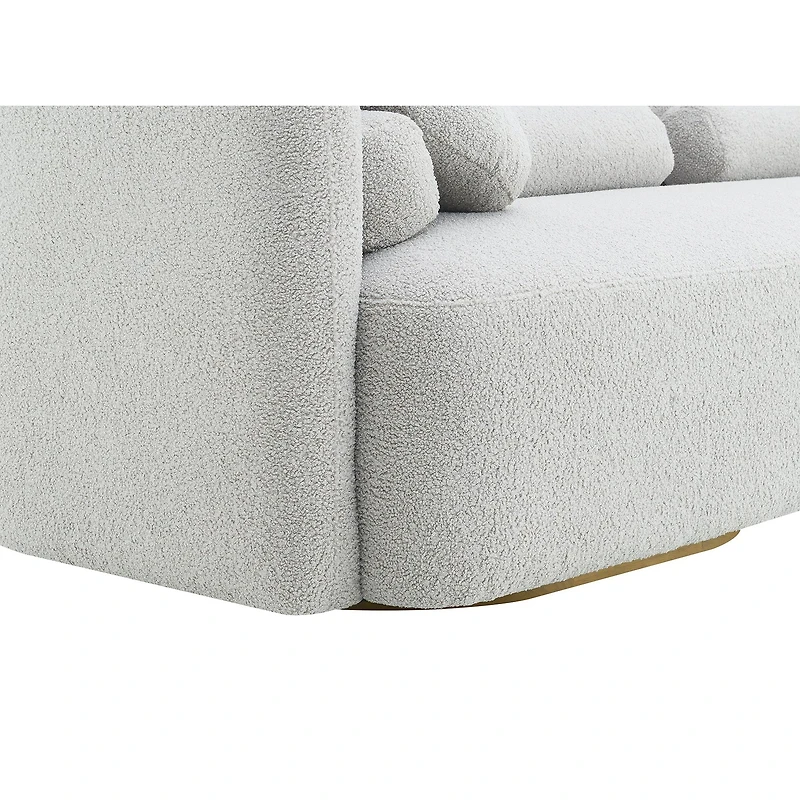 Fika Premium Boucle Fabric Sofa - Teddy Linen