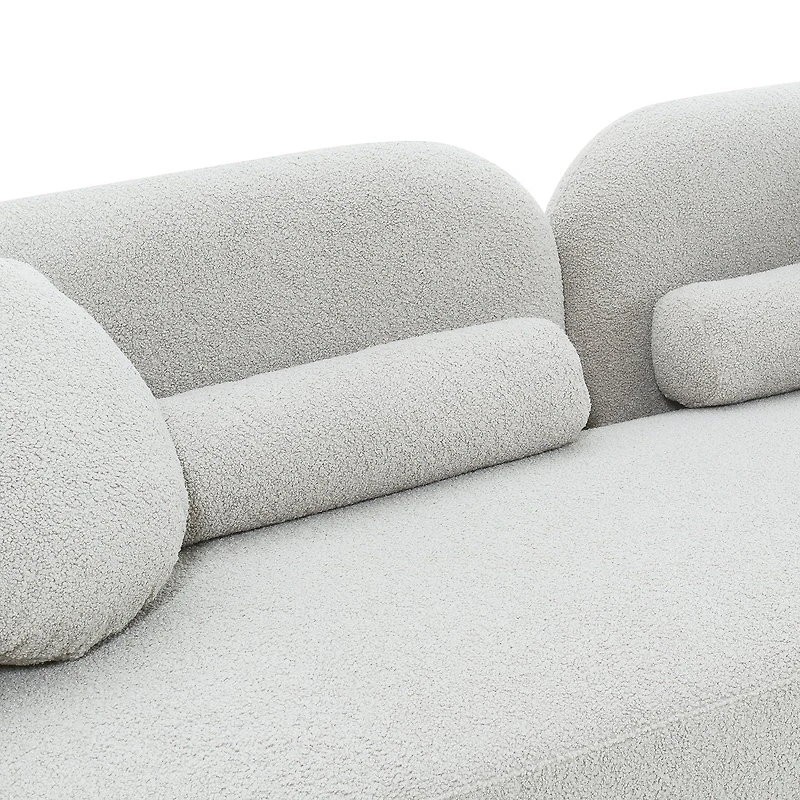 Fika Premium Boucle Fabric Sofa - Teddy Linen