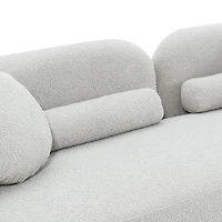 Fika Premium Boucle Fabric Sofa - Teddy Linen