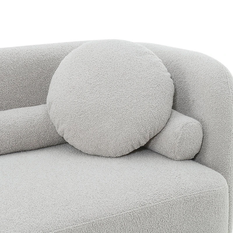 Fika Premium Boucle Fabric Sofa - Teddy Linen