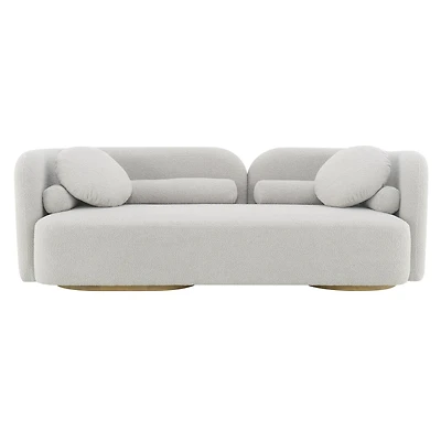 Fika Premium Boucle Fabric Sofa - Teddy Linen