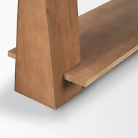 Eula Medium Brown Wood Console Table