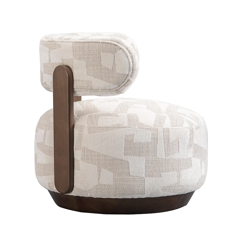 Fynn Accent Chair – Soft Textured Fabric & Pine Frame