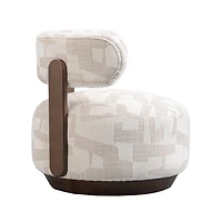 Fynn Accent Chair – Soft Textured Fabric & Pine Frame
