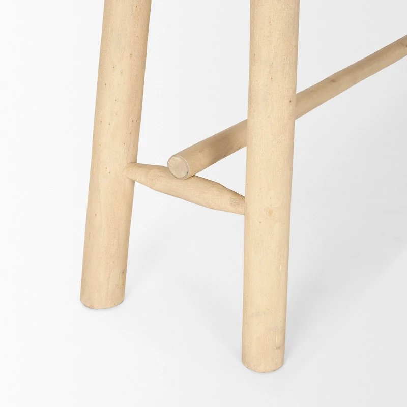 Sekou Light Brown Wooden Craftsman Console Table