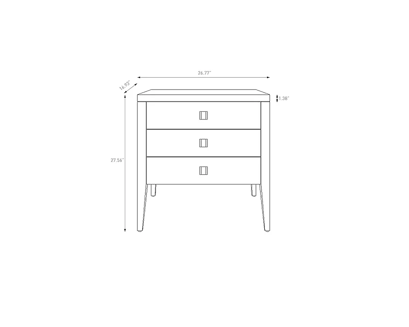 Hara 3 Drawer Dresser - Natural Oak