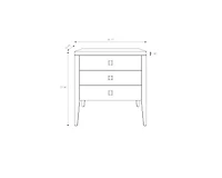Hara 3 Drawer Dresser - Natural Oak