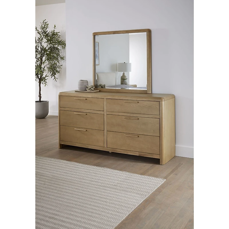 Havn Six Drawer Ash Wood Dresser in Ginger