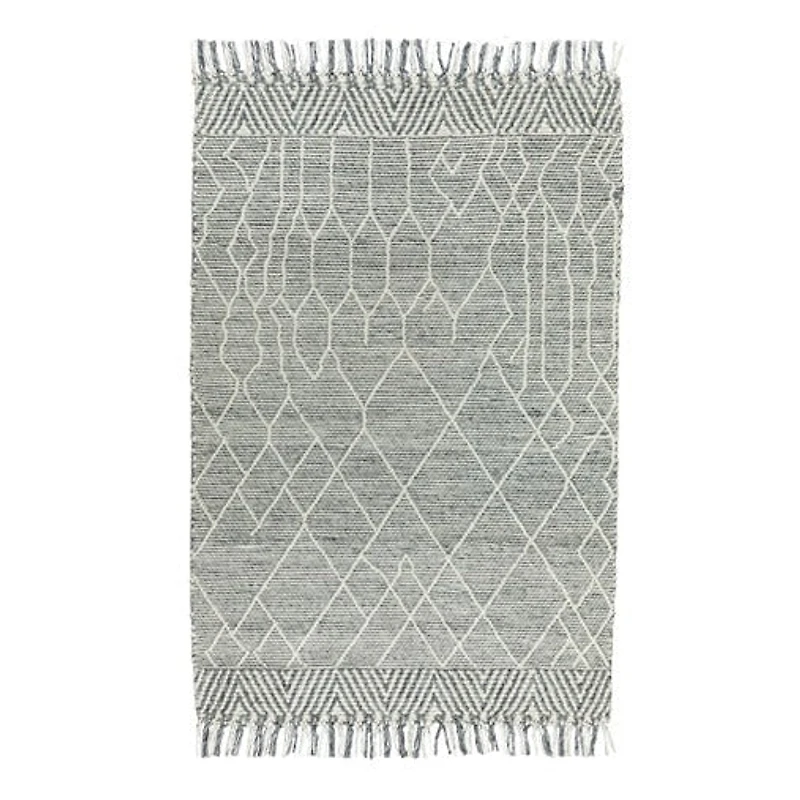 LABIN HAND WOVEN RUG IVORY/CHARCOAL