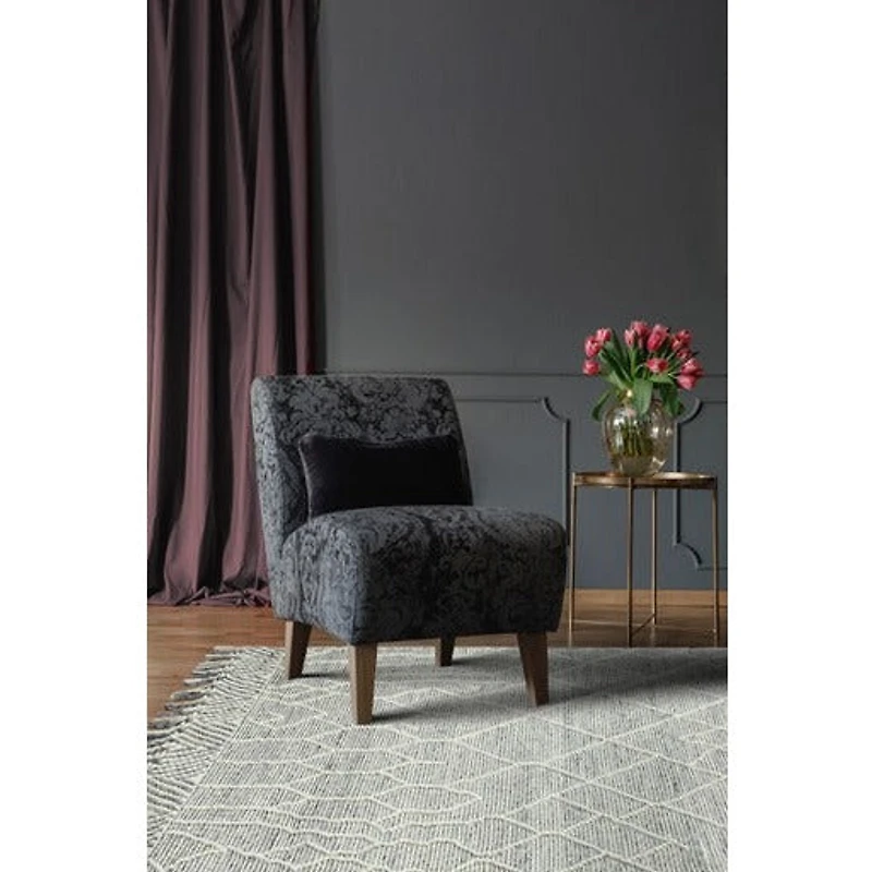 LABIN HAND WOVEN RUG IVORY/CHARCOAL