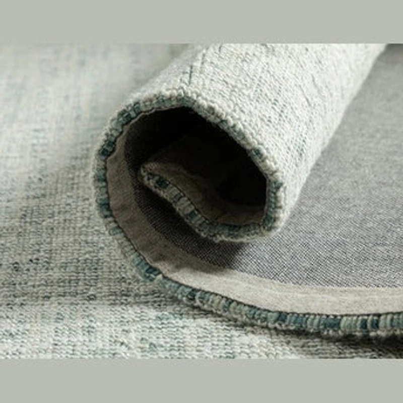 ALMOS HAND WOVEN RUG IVORY/TURQUOISE