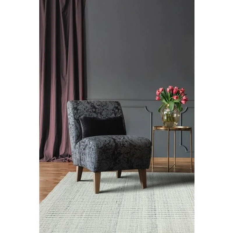 VESLEY HAND WOVEN RUG IVORY/SILVER 5X8