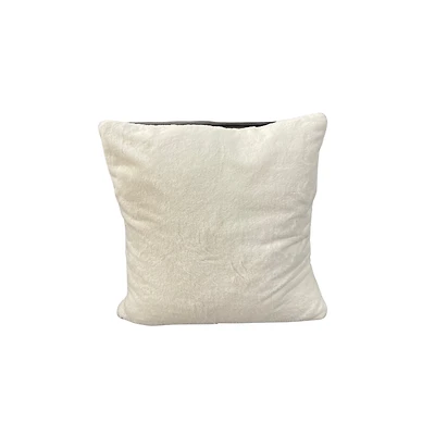Feather Fabric Cushion - White