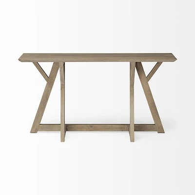 Jennings Rectangular Brown Wood Console Table