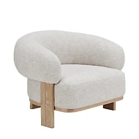 Konsta Accent Chair with Solid Wood Frame