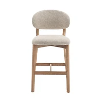 Luna Natural Oak Counter Stool - Beige