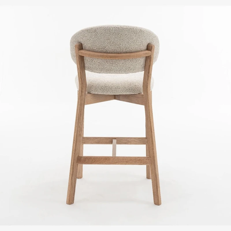 Luna Natural Oak Counter Stool - Beige