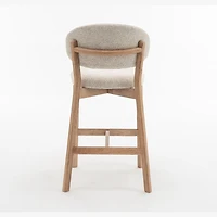 Luna Natural Oak Counter Stool - Beige