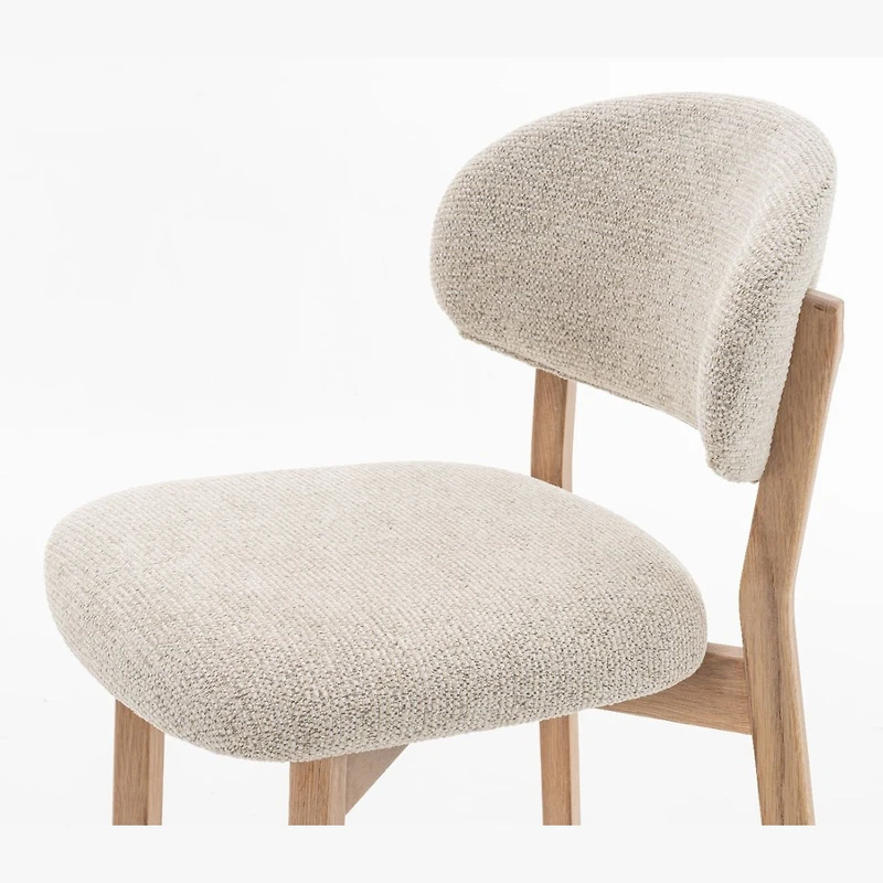 Luna Natural Oak Counter Stool - Beige