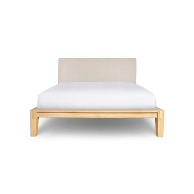 Luna Wood Tool-free Double Bed - Walnut