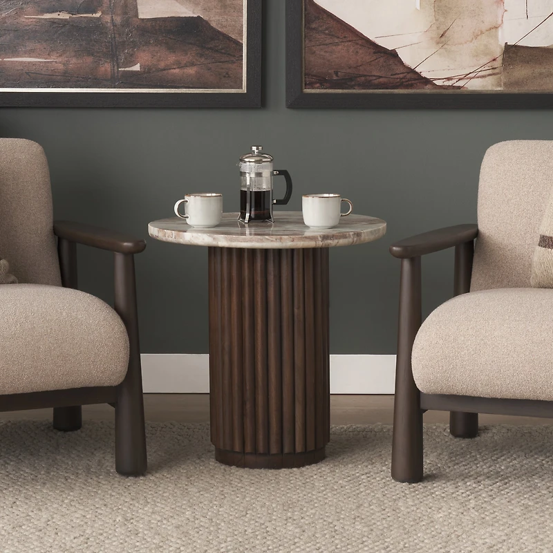 Pre - sale Only: Marbrello Marble Top Side Table