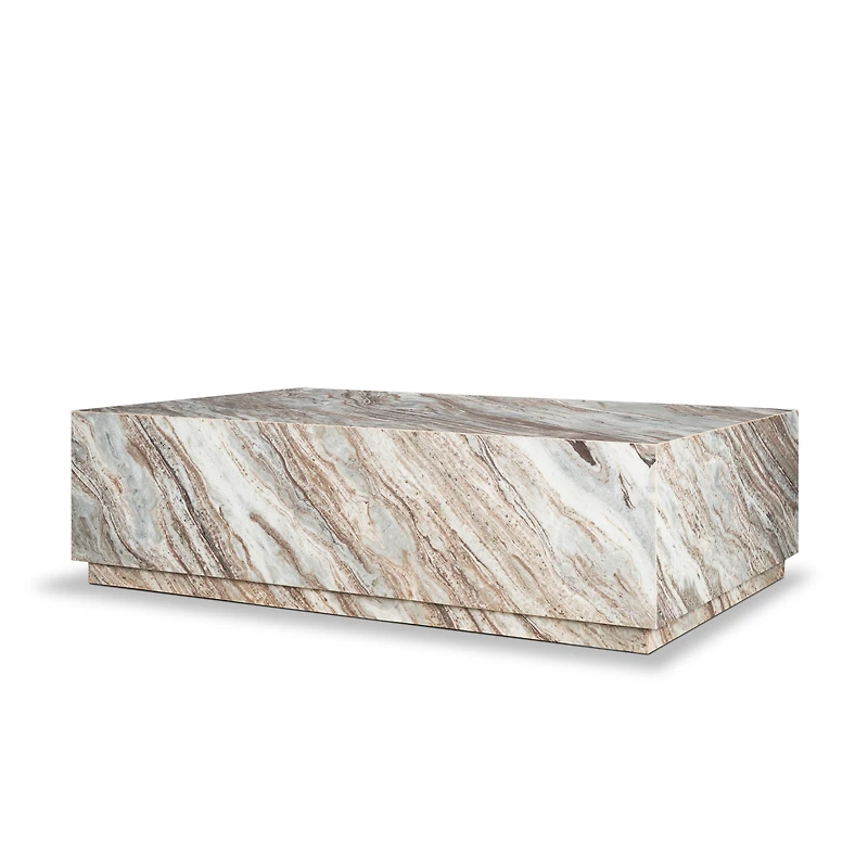 Pre - sale Only : Matteo Solid Pink Marble Rectangular Coffee Table