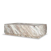 Pre - sale Only : Matteo Solid Pink Marble Rectangular Coffee Table