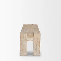 McArthur 70" Whitewash Reclaimed Wood Bench