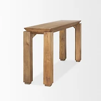 Sapphira Brown Wood Tapered Top Console Table