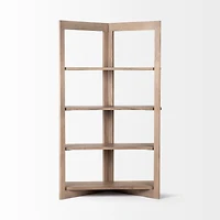 Turnbull I 42L x 16W x 72H Light Brown Wood Four Shelf Shelving Unit